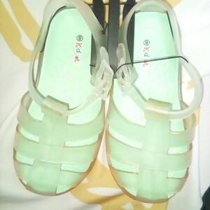 New Kid's Mint Green Jelly Sandals